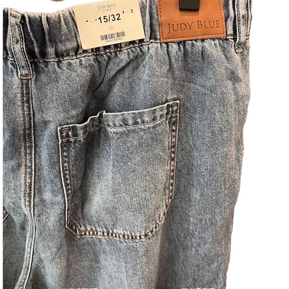 Judy Blue NEW Palazzo Wide Leg Jeans High Rise Elastic Waist JB881016 sz 15/32 - Picture 7 of 14